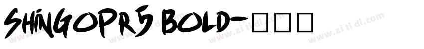 ShinGoPr5 Bold字体转换